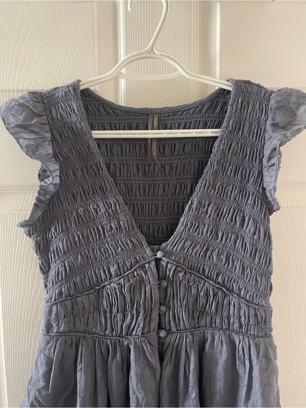 Anthropologie Slate Blue Midi Dress - Picture 7 of 9